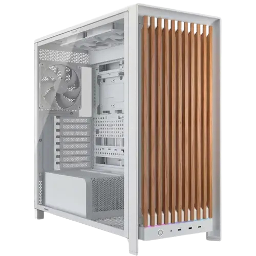 GABINETE CORSAIR FRAME 5000D WOOD RS PERFORMANCE MID-TOWER CASE BLANCO / MADERA