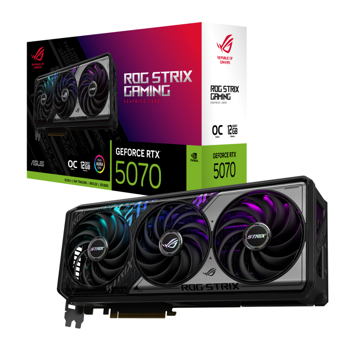 PLACA DE VIDEO ASUS ROG STRIX NVIDIA RTX5070 12GB GDDR7 OC EDITION