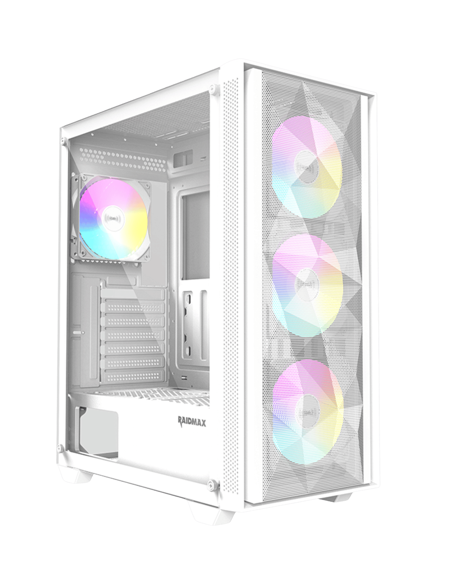 Gabinete Gamer Raidmax Vector V217 White Argb Tg