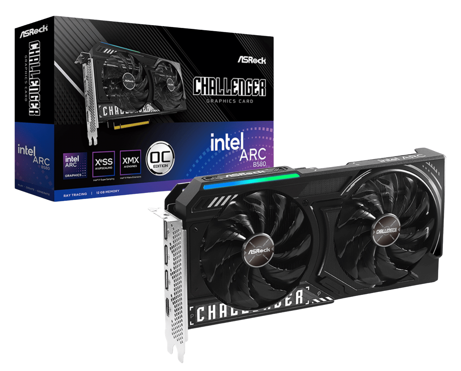 Placa De Video Asrock Intel Arc B580 12gb Challenger