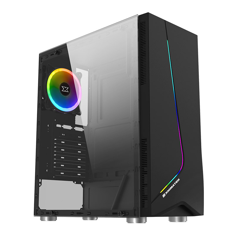 Gabinete Eros Tg Black Rgb Xigmatek 