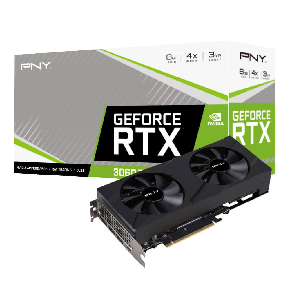 Placa De Video Pny Nvidia Geforce Rtx 3060 Ti Gb Gddr6x Verto Dual