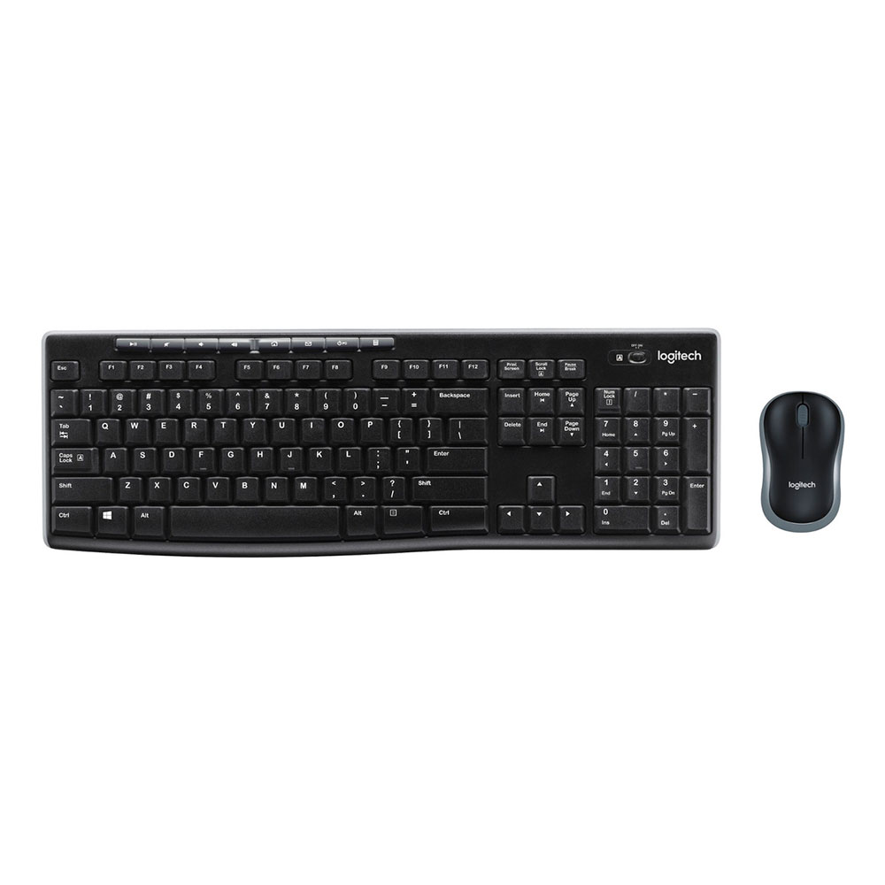 KIT TECLADO + MOUSE MK270 WIRELESS BLACK LOGITECH