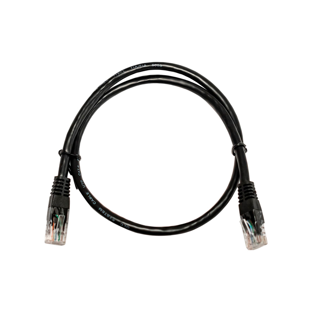 CABLE DE RED UTP PATCH CORD CAT 6 NEGRO 0.6M GLC