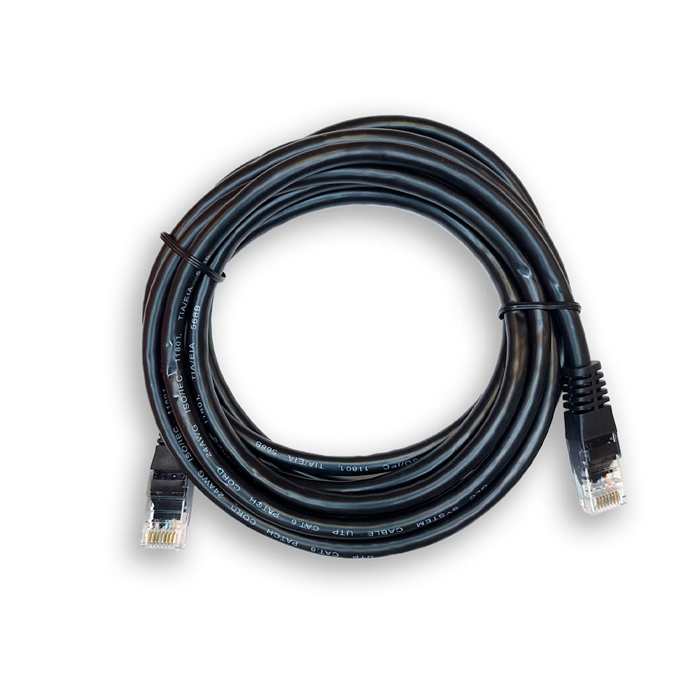 CABLE DE RED UTP PATCH CORD CAT 6 NEGRO 2.4M GLC