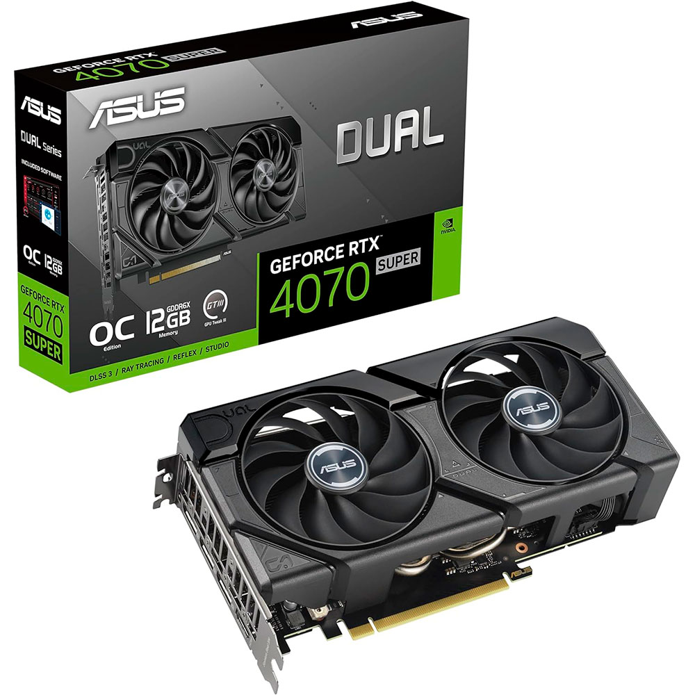 PLACA DE VIDEO ASUS NVIDIA GEFORCE RTX 4070 SUPER EVO OC 12GB