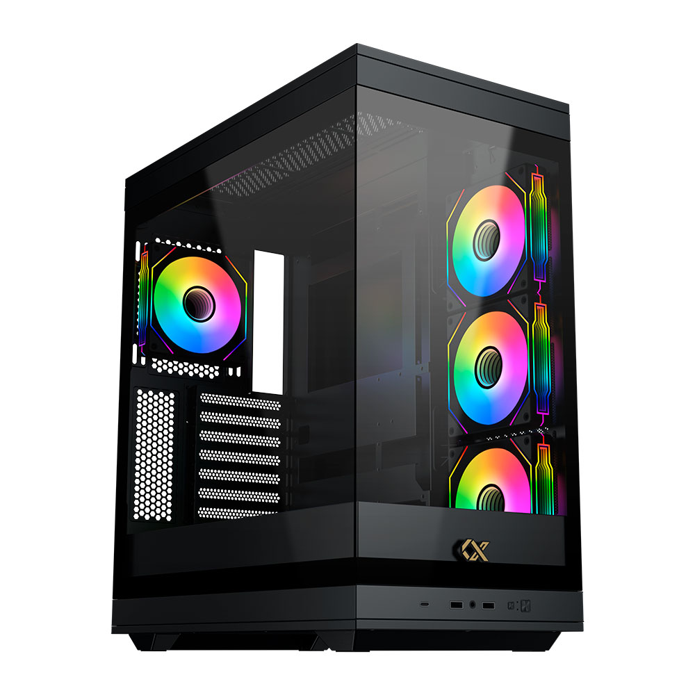 GABINETE META TG FANS X4 ARGB BLACK XIGMATEK