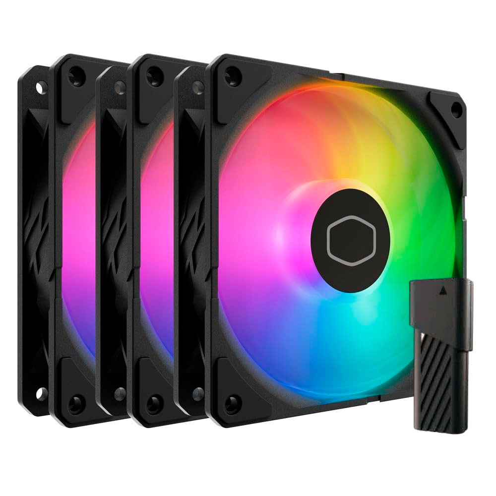 COOLER FAN SICKLEFLOW EDGE 120 ARGB PACK 3 BLACK COOLER MASTER