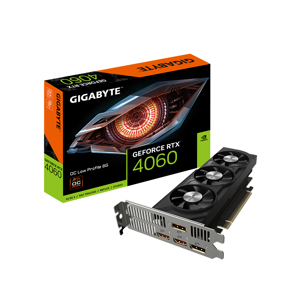 Placa De Video Gigabyte Nvidia Geforce Rtx 4060 Oc Low Profile 8g