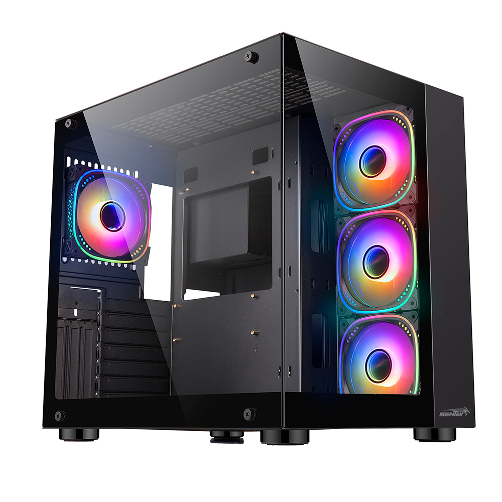 GABINETE A30 GS-8100 TG FANS X4 ARGB BLACK SENTEY