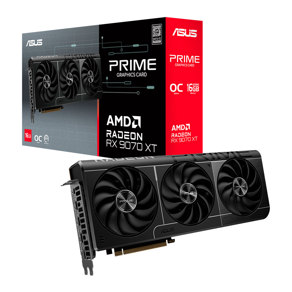 PLACA DE VIDEO ASUS PRIME RADEON RX 9070 XT OC EDITION 16GB GDRR6