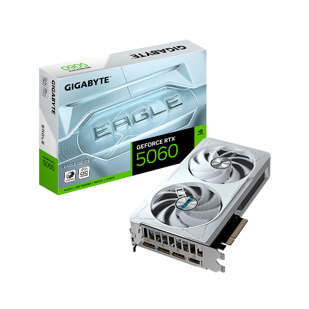 PLACA DE VIDEO GIGABYTE NVIDIA GEFORCE RTX 5060 EAGLE OC ICE 8G
