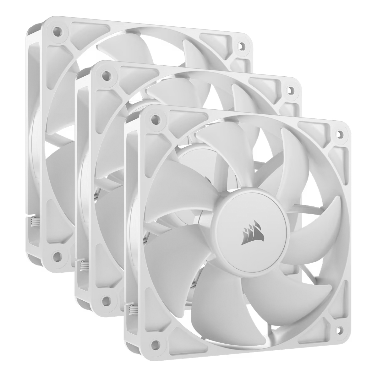 Cooler Fan Rs120 120mm Pwm White Pack 3 Corsair