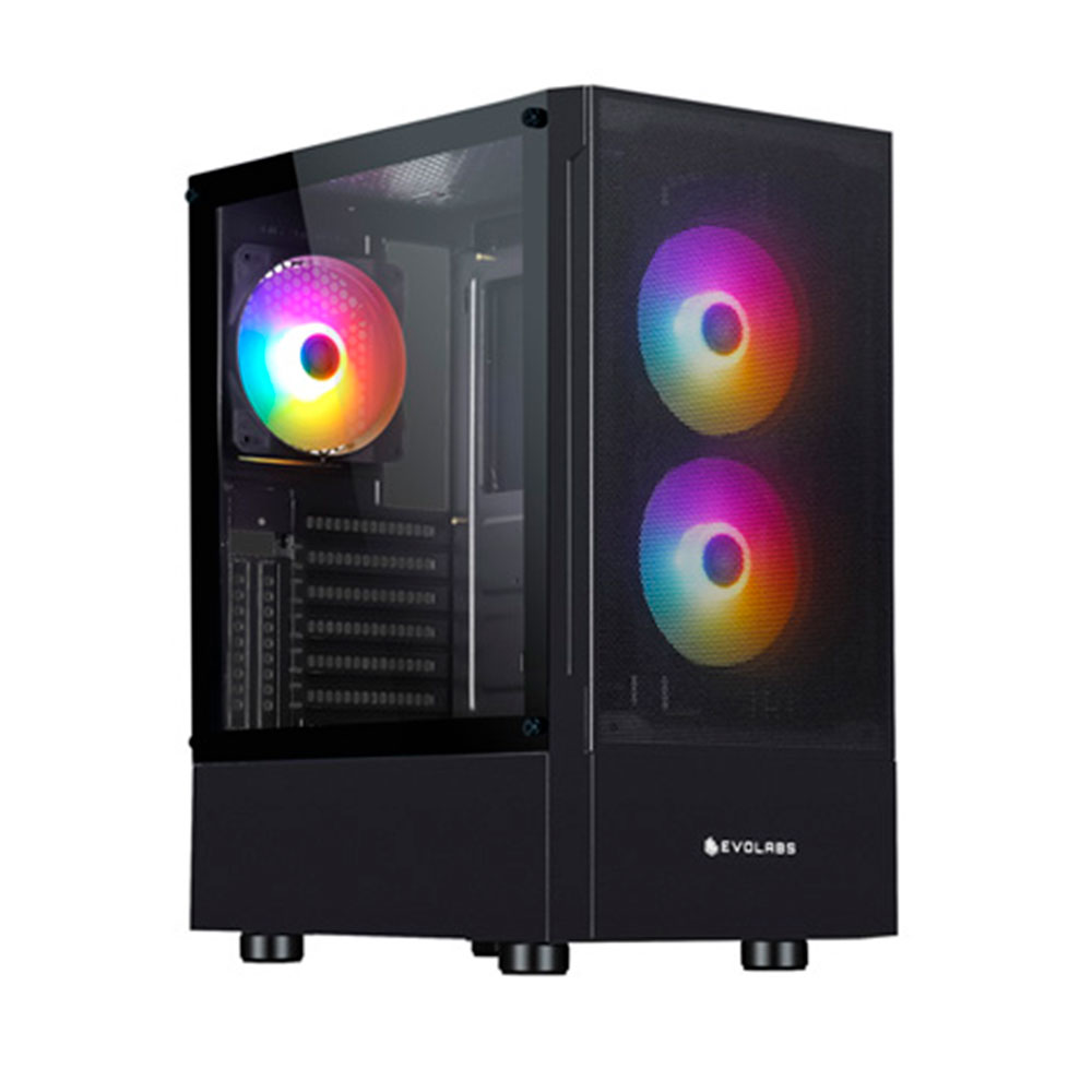 Gabinete Sophystix Fan X3 Frgb Tg Mesh Evolabs