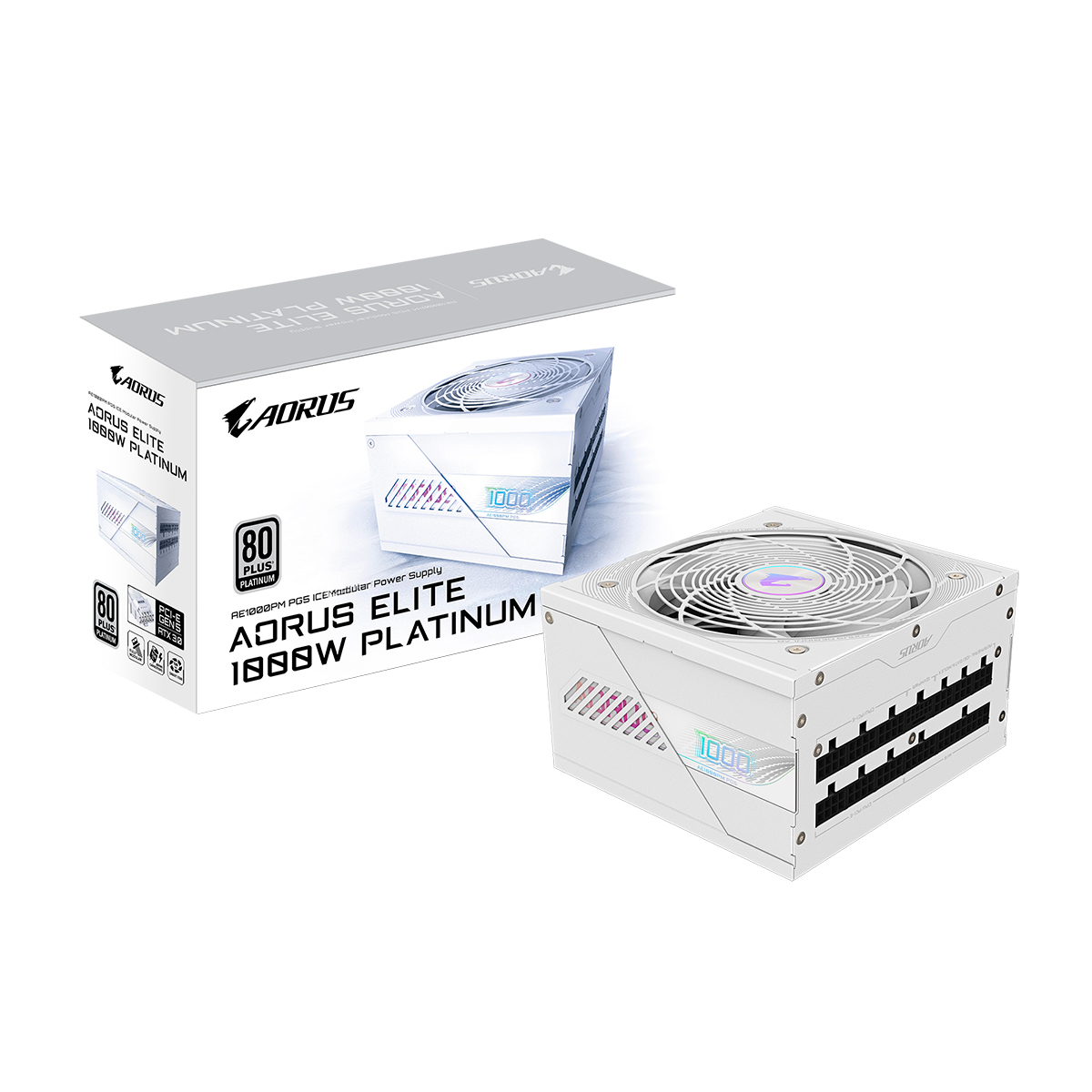 Fuente 1000w 80+ Platinum Aorus Elite Ice Pcie 5.0 Gigabyte