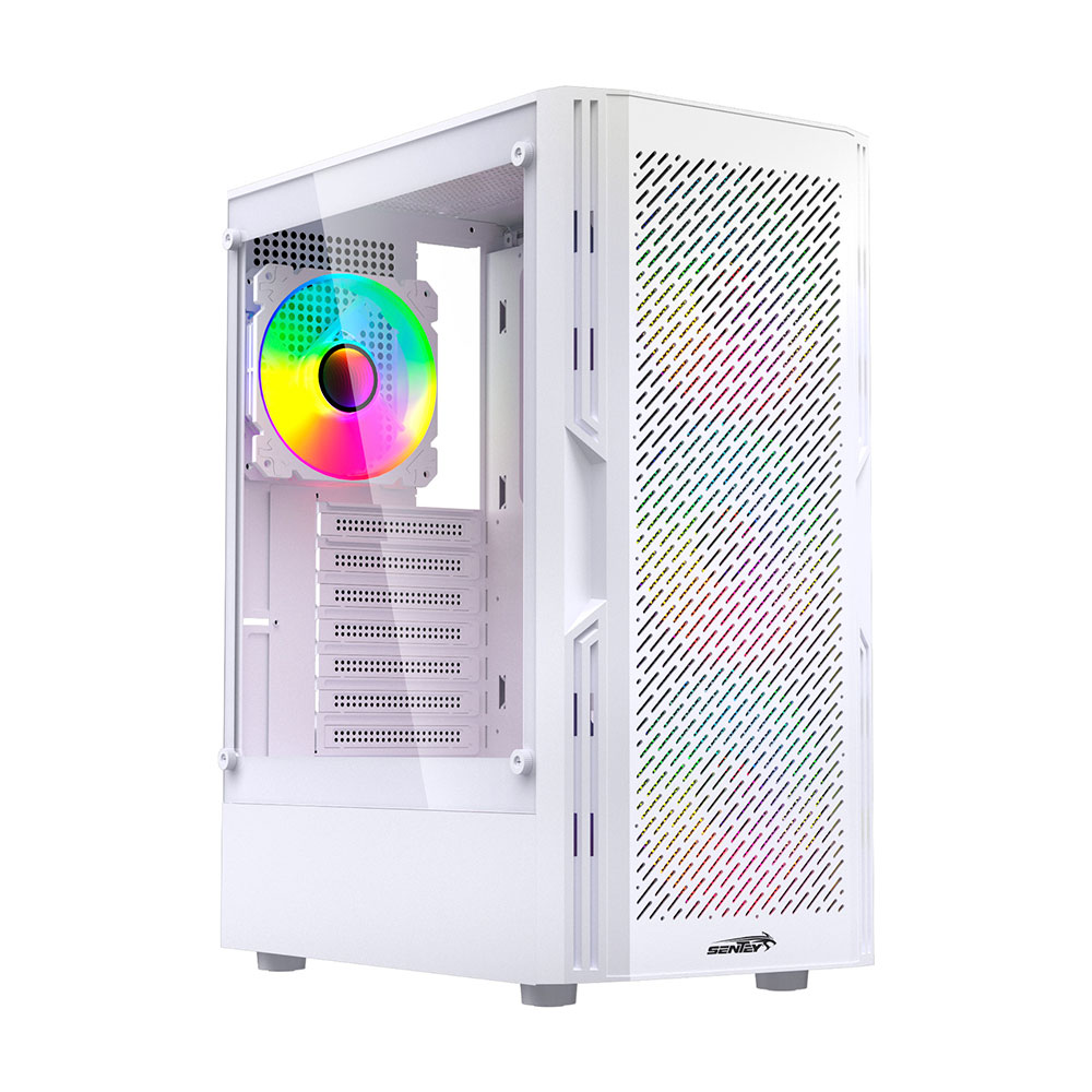 Gabinete Hunter Mesh White Fans X4 Argb Tg Sentey
