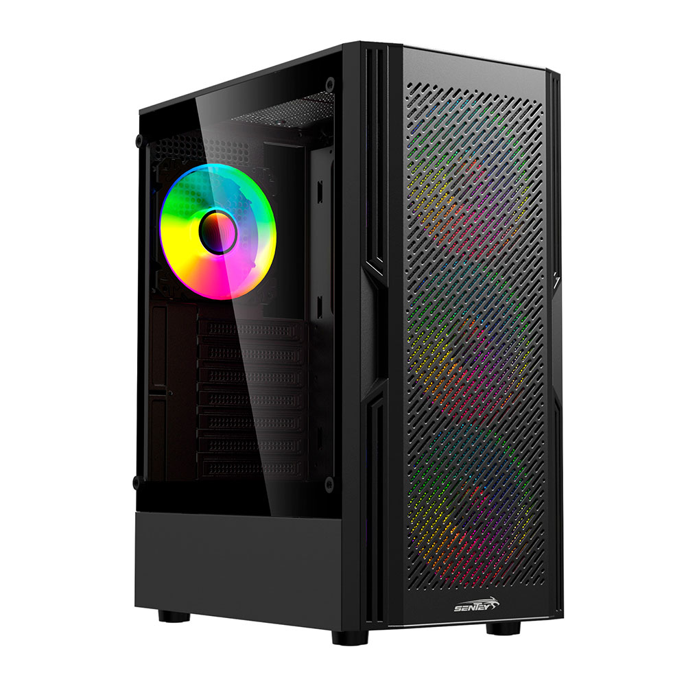 Gabinete Hunter Mesh Black Fans X4 Argb Tg Sentey