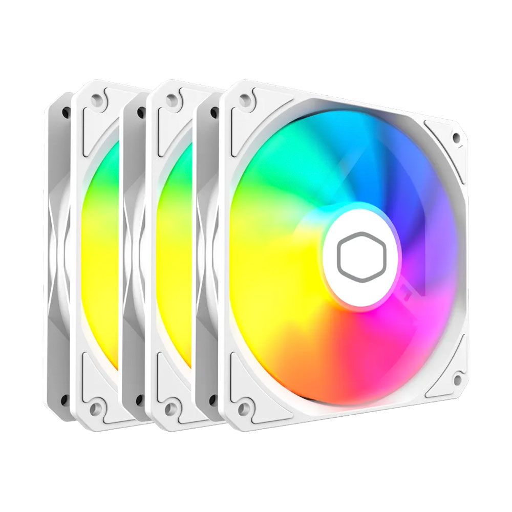 COOLER FAN MASTERFAN MF120 LITE PACK 3 ARGB WHITE COOLER MASTER