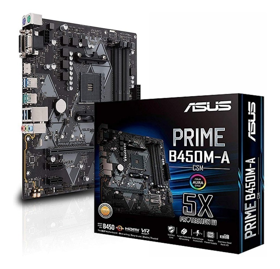 Материнская плата asus prime b450m a ii совместимость процессоров