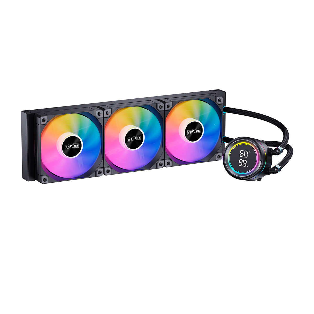 Water Cooling Aqua Pro 360 Display 3x Argb Black Raptor