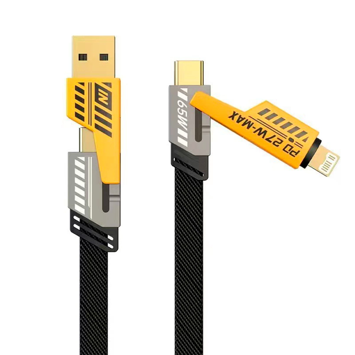 CABLE USB 4 EN 1 TYPE C - USB 3.0 - LIGHTNING 1.5M KELYX