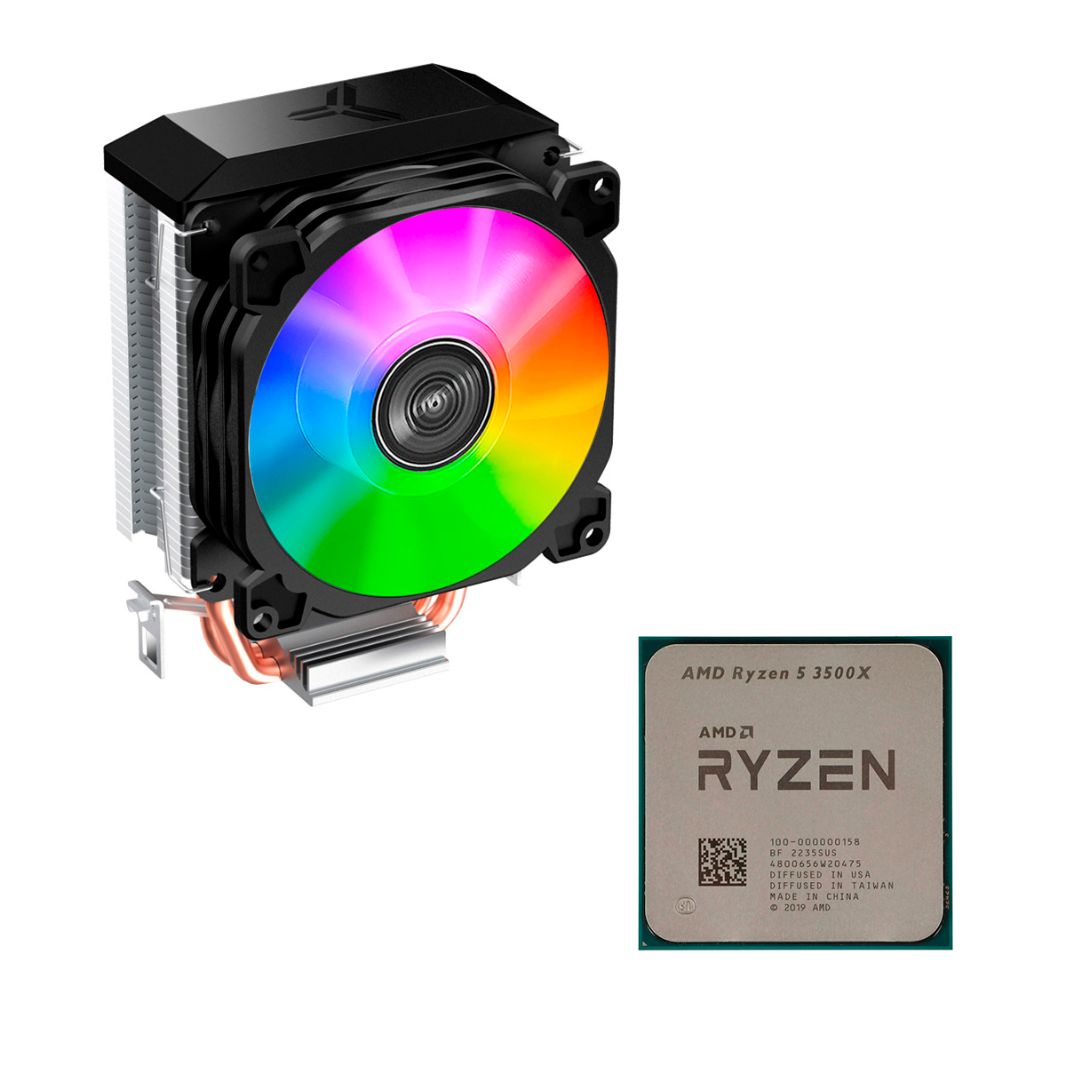 Combo Amd Ryzen 5 3500x Am4 + Cooler Cpu Cr-1200e Color Jonsbo