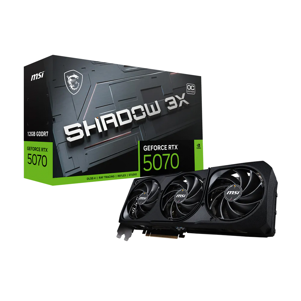 PLACA DE VIDEO MSI NVIDIA GEFORCE RTX 5070 12G SHADOW 3X OC