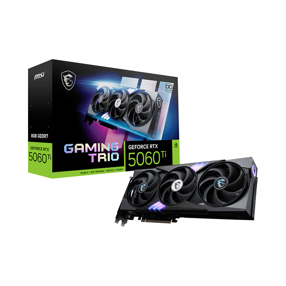 Placa De Video Msi Nvidia Geforce Rtx 5060 Ti 8g Gaming Trio Oc