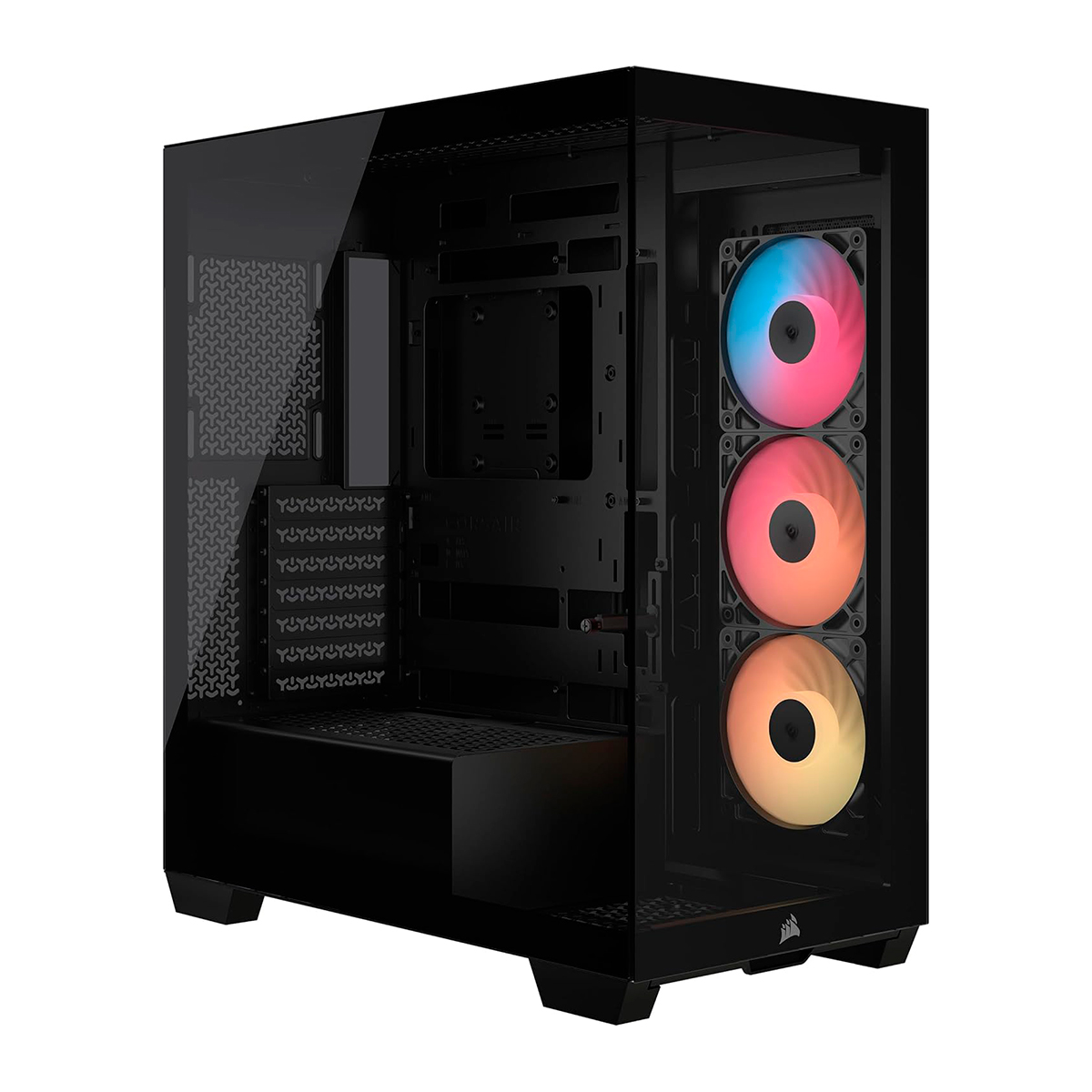 Gabinete 3500x Rs-r Argb Tg Fan X3 Black Corsair