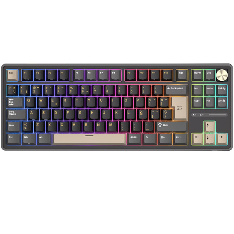 Teclado Royal Kludge Rk R87 Pro Phantom Switch Creamy 75