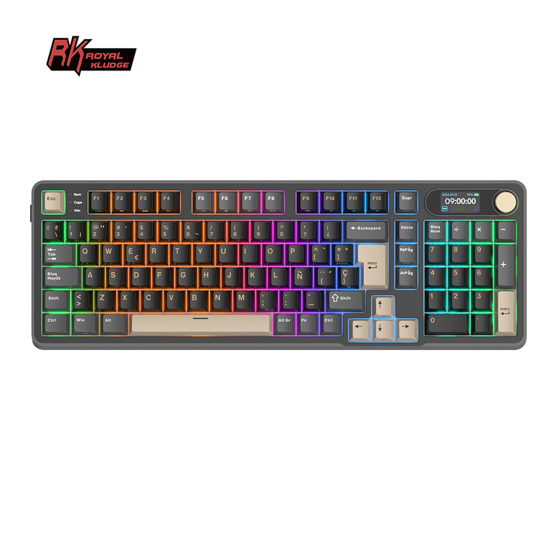 Teclado Royal Kludge Rk S98 Wireless Phantom Sw Chartreuse