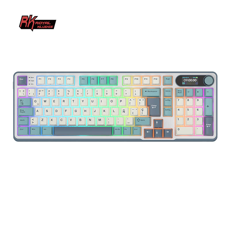 Teclado Royal Kludge Rk S98 Wireless Light Cloud Sw Brown