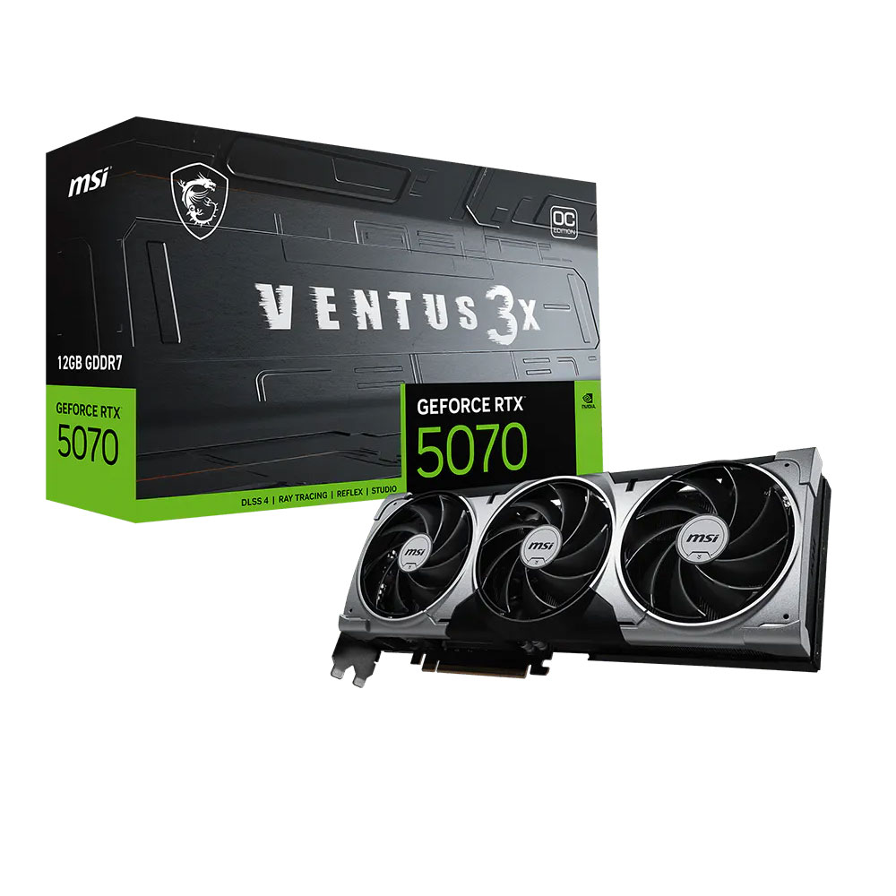 Placa De Video Msi Nvidia Geforce Rtx 5070 12g Ventus 3x Oc
