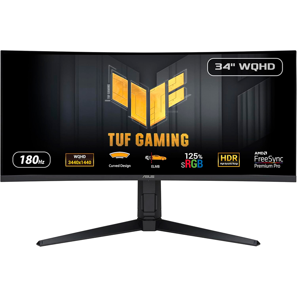 MONITOR 34 180HZ 2K WQHD TUF GAMING VG34VQL3A CURVO ASUS