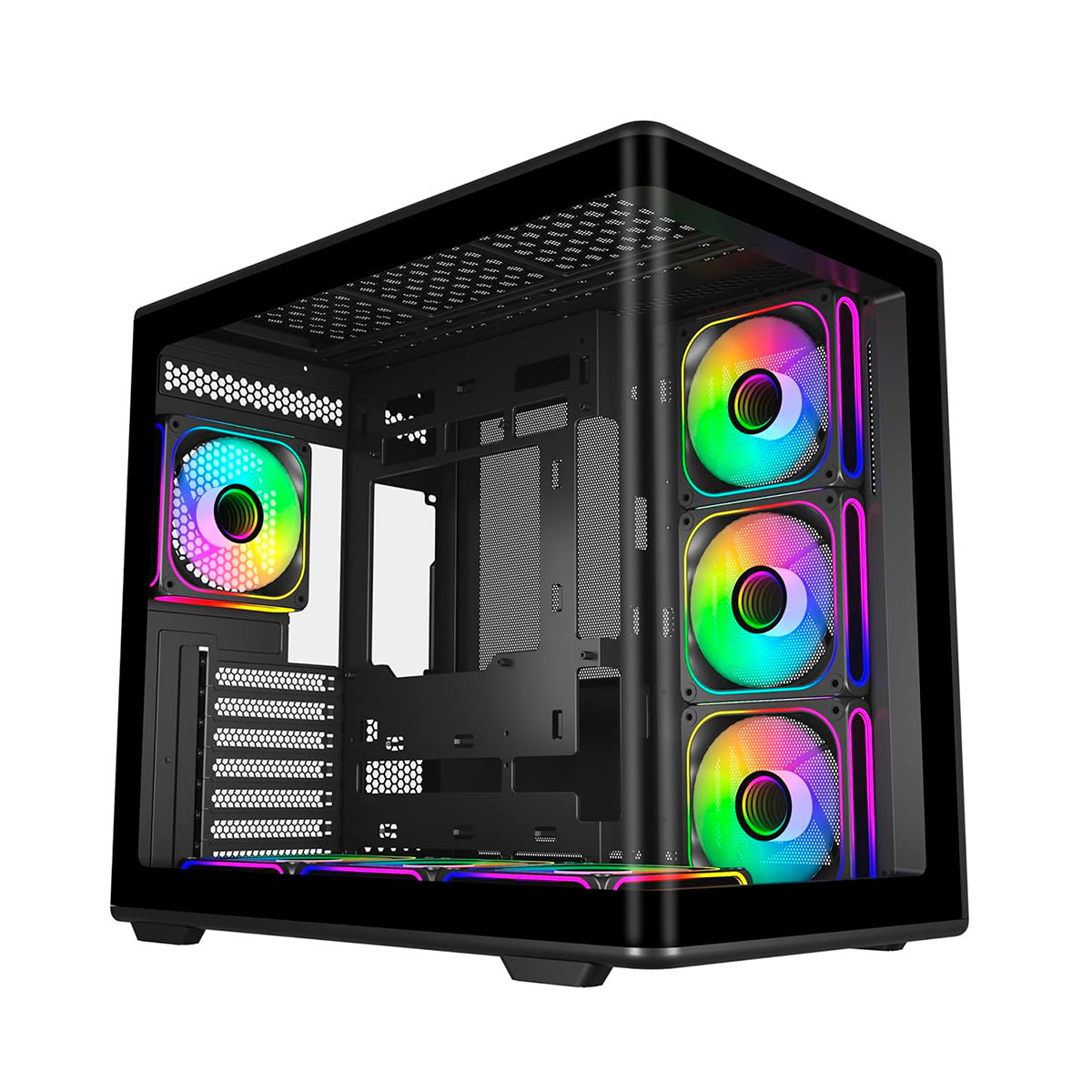 Gabinete Elite 600 Tg Argb Fans X7 Black Cooler Master