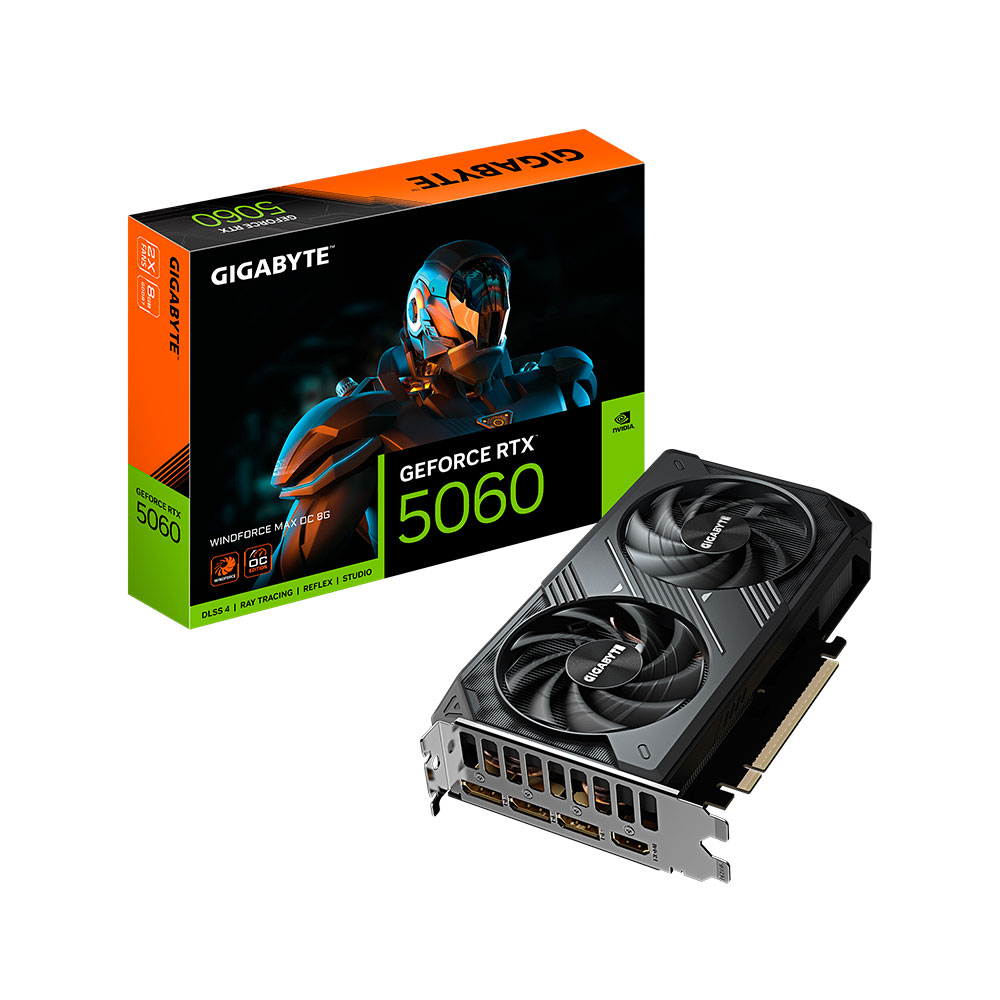 Placa De Video Gigabyte Nvidia Geforce Rtx 5060 Windforce Max Oc 8g