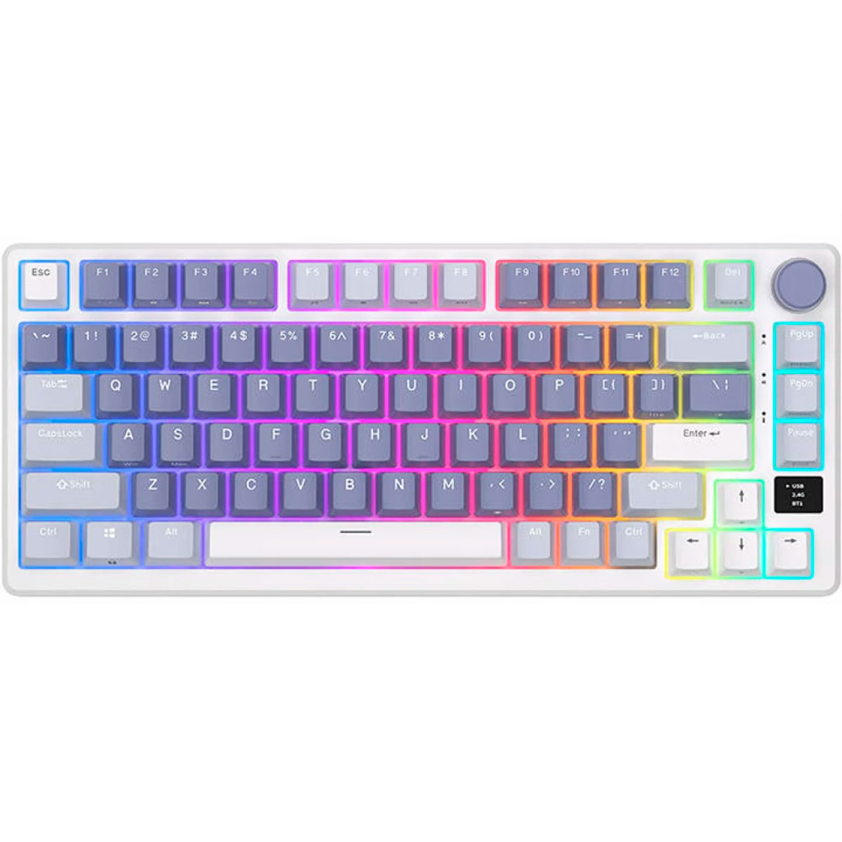 TECLADO ROYAL KLUDGE RK M75 OCEAN BLUE SWITCH SILVER 75