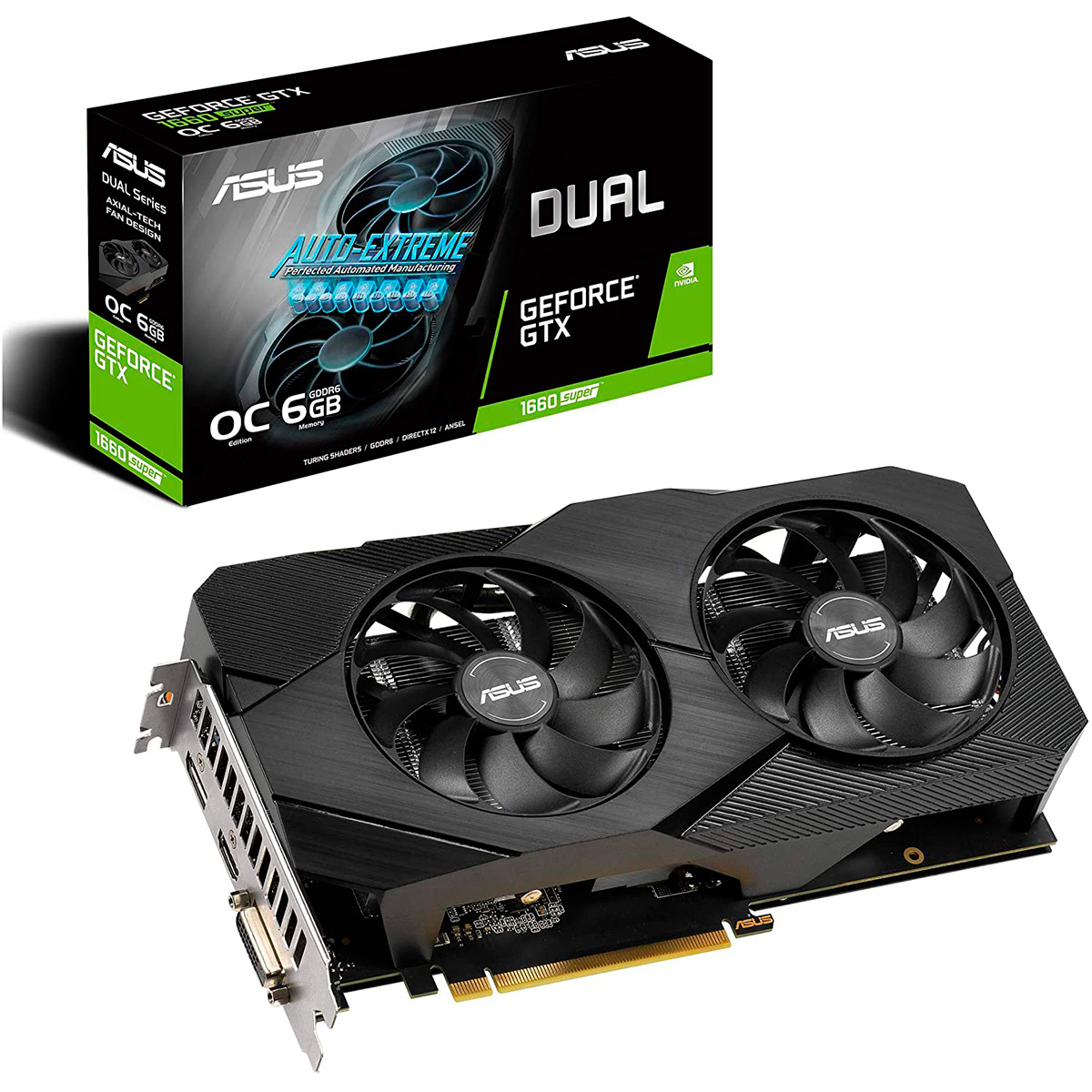  Placa De Video Asus Nvidia Geforce Gtx 1660 Super 6g Oc Dual Evo