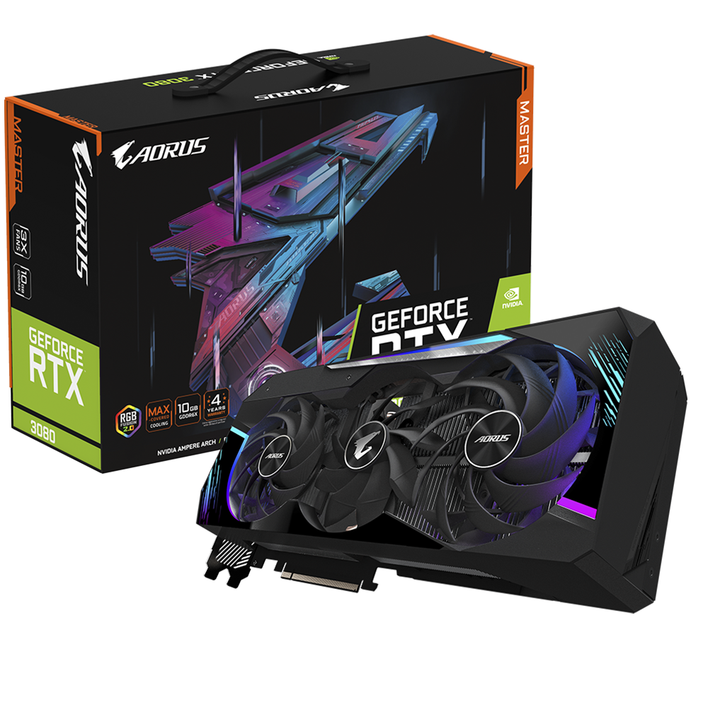 Placa De Video Gigabyte Nvidia Geforce Rtx 3080 Aorus Master 10g Hypergaming