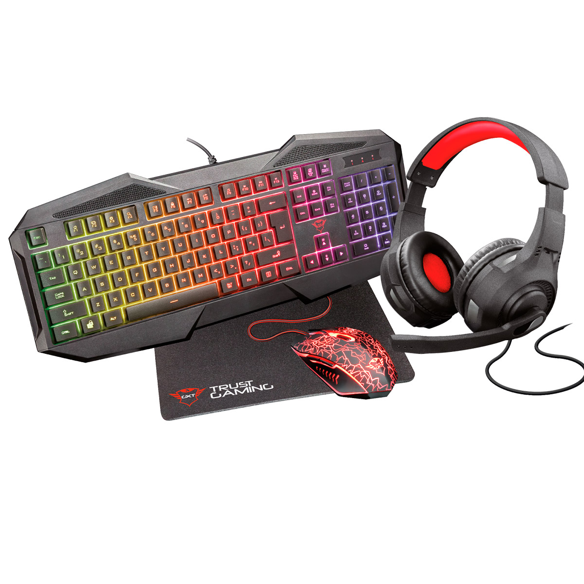 Kit Gaming Bundle 4en1 Gxt1180rw Trust HyperGAMING