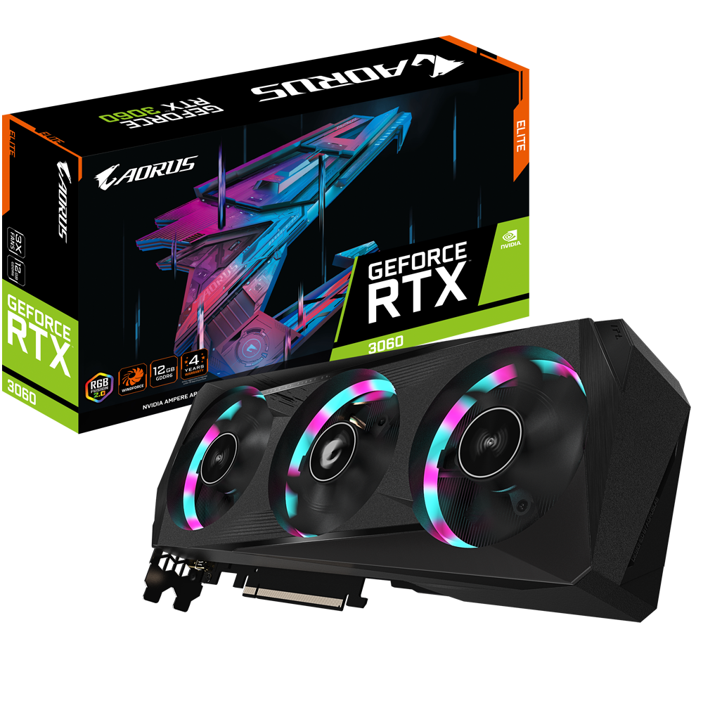 Placa De Video Gigabyte Nvidia Geforce Rtx 3060 12g Aorus Elite ...