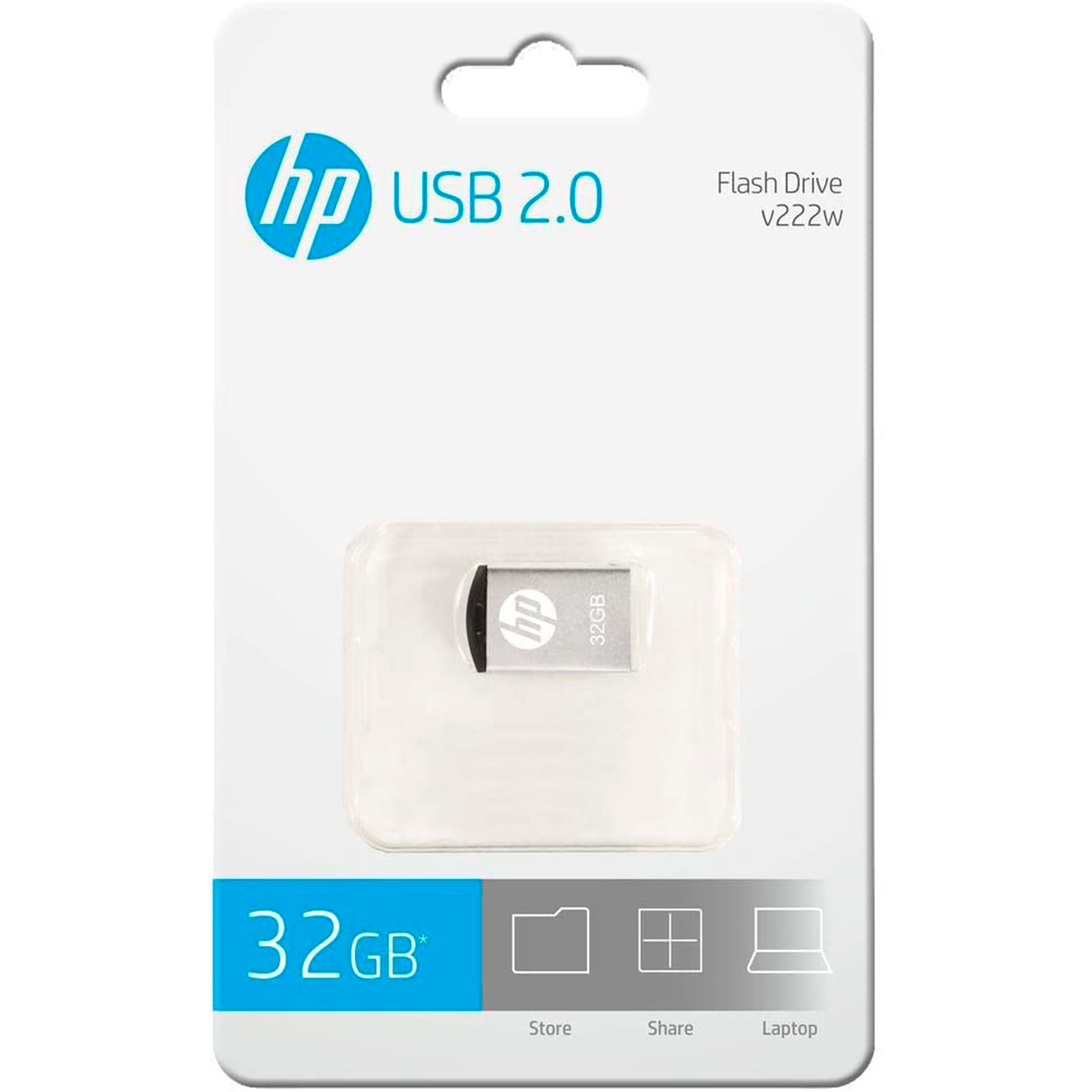Pendrive 32gb 2.0 V222w Metal Slim Hp