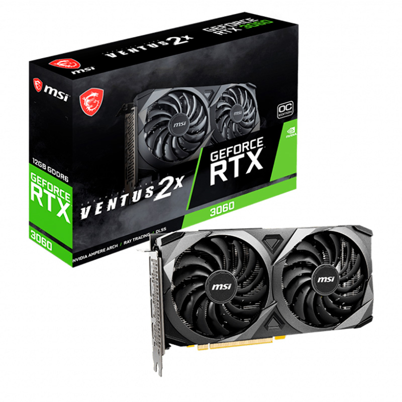 PLACA DE VIDEO MSI NVIDIA GEFORCE RTX 3060 VENTUS 2X 12G OC