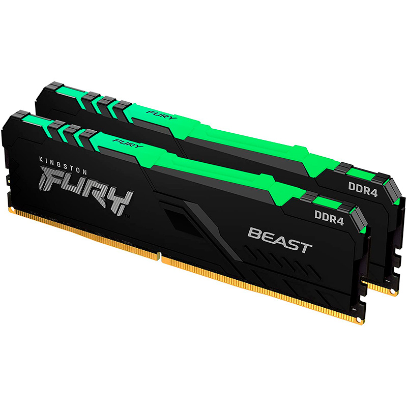 Memoria 16gb 2x8 3600mhz Fury Beast Rgb Kingston HyperGAMING