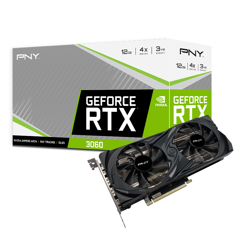 Placa De Video Pny Nvidia Geforce Rtx 3060 12gb Uprinsing Dual Fan