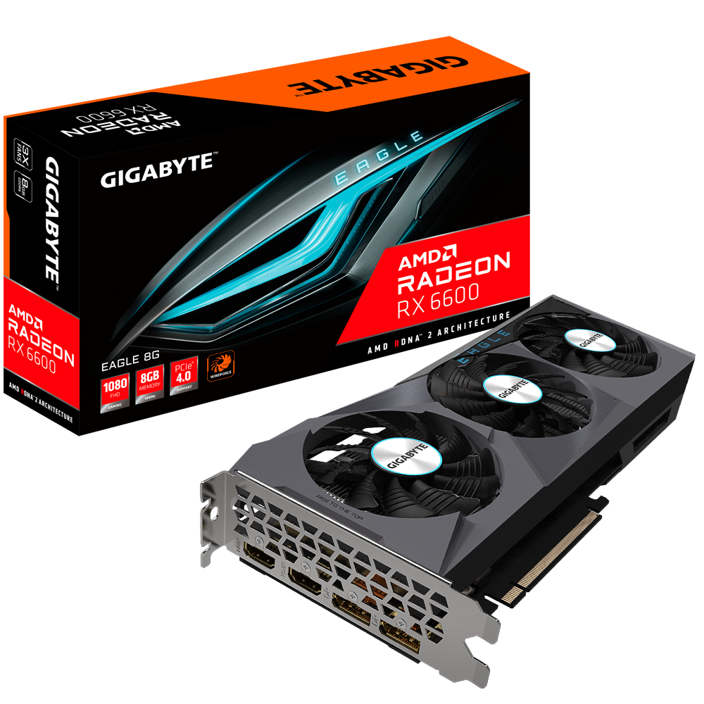PLACA DE VIDEO RADEON RX 6600 EAGLE 8G GIGABYTE
