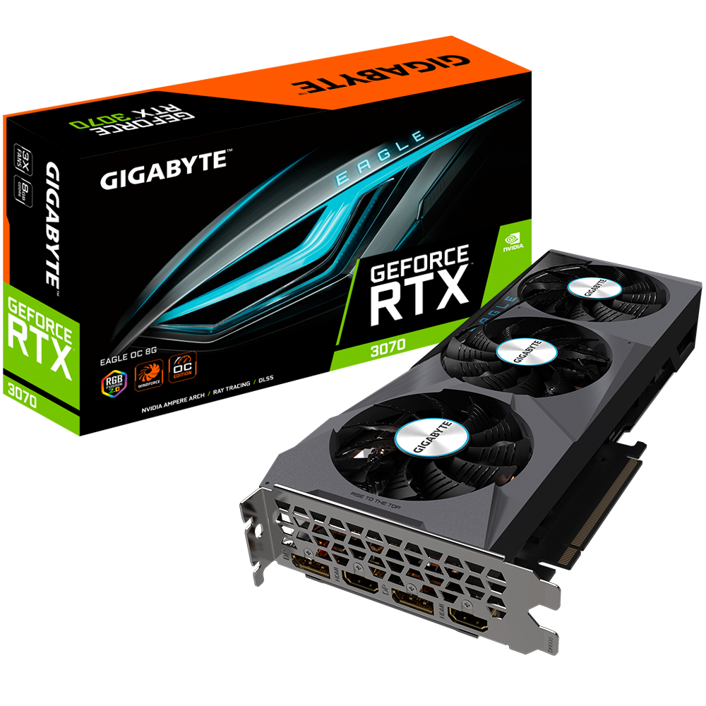 Placa De Video Gigabyte Nvidia Geforce Rtx 3070 Eagle Oc 8g