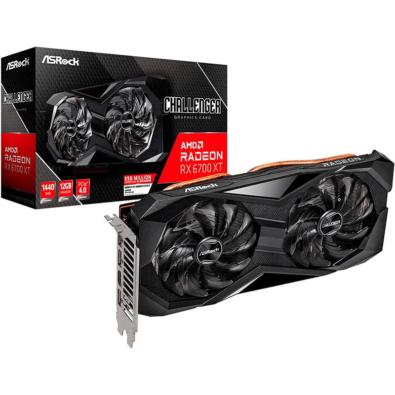 Placa De Video Radeon Rx 6700 Xt Challenger D 12g Asrock