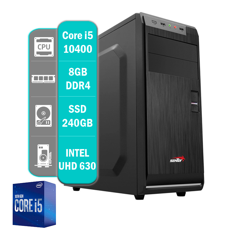 PC INTEL CORE I5 10400 - 8GB - 240GB SSD